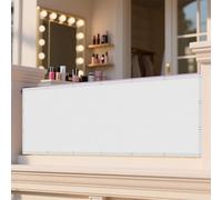 Tenda a Vela Ombreggiante 130 x 305 cm Pes Poliestere Impermeabile Rete Parasole con Occhielli Tenda a Vela per Esterno, Giardino, Terrazzo, Balcone, Bianco