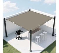 Tenda a Vela Ombreggiante 2.8 x 4.5 m Anti UV 98% Parasole Impermeabile Vele Parasole Telo Ombra Lavabile con Occhielli, 185Ggsm Oxford per Esterno, Giardino e Terrazza, Cachi