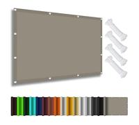 Tenda a Vela Ombreggiante 2 x 3.8 m Copertura Antipolvere Protezione Antivento Impermeabile Telo Ombra Antivento con Fune e Occhiellato per Giardino, Terrazza e Balcone, Cachi