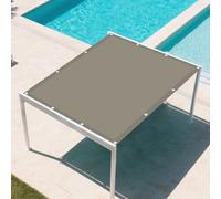 Tenda a Vela Ombreggiante 3.5 x 4 m 98% Protection Contre Les Rayons UV Rete Parasole con Corde e Occhiello Balcone, La Terrazza e Il Giardino, Cachi