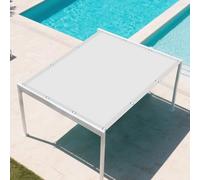 Tenda a Vela Ombreggiante 3.5 x 9 m 98% Protection Contre Les Rayons UV Rete Parasole con Corde e Occhiello Balcone, La Terrazza e Il Giardino, Bianco