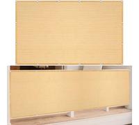 Tenda a Vela Ombreggiante 420 x 580 cm Anti UV 98% Parasole Ombreggiante Traspirante Traspirante, con Corde di Supporto per Giardino e Terrazza, Piscina, Color Crema