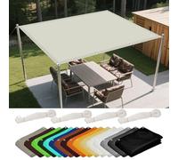 Tenda a Vela Ombreggiante 50 x 150 cm Anti UV Corde di Supporto Rettangolo Telo Ombra con Occhielli Tenda a Vela per Esterni per Giardino, Balcone, Beige