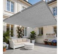Tenda a Vela Ombreggiante 550 x 700 cm Frangisole Anti-Uv Antistrappo Robusta con Occhielli in HDPE Teli Ombreggianti da Esterno per Giardino Esterno Giardino Terrazza, Grigio