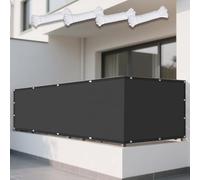 Tenda a Vela Ombreggiante 68 x 130 cm Protezione Raggi UV 98% Tenda Ombreggiante Impermeabile Protezione Uv, Tessuto 185 G/M² Balcone, La Terrazza e Il Giardino, Grigio Scuro