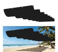 Tenda a Vela Ombreggiante a Onda 1 x 3.4 m Protezione Uv, Resistente Agli Agenti Atmosferici, Idrorepellente e Antivento Impermeabile Tenda a Vela per Balcone Patio, Nero