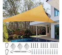 Tenda a Vela ombreggiante,con Kit di Montaggio da 40 pezzi Tenda da Sole, Protezione Raggi UV, Vela Parasole, Adatto per Esterni, Terrazza, Giardino (300X300X300 cm triangolare)