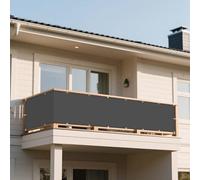 Tenda a Vela Ombreggiante Impermeabile 120 x 330 cm Antivento/Protezione UV Rettangolare Impermeabile Protezione Solare e Uv, Antistrappo per Serre Carport Piscine Cortili, Grigio Scuro