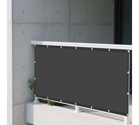 Tenda a Vela Ombreggiante Impermeabile 3.5 x 9 m Protezione Antivento 98% Anti UV Rete Parasole Vela Ombreggiante Protezione Raggi UV per Serre Carport Piscine Cortili, Grigio Scuro