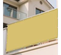 Tenda a Vela Ombreggiante Impermeabile 395 x 405 cm Antivento/Protezione UV Ombreggiante Impermeabile Protezione Solare Respirante Anti UV per Esterno, Giardino e Terrazza, Giallo sabbia