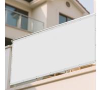 Tenda a Vela Ombreggiante Impermeabile 75 x 265 cm Antivento/Protezione UV Ombreggiante Impermeabile Protezione Solare Respirante Anti UV per Esterno, Giardino e Terrazza, Bianco