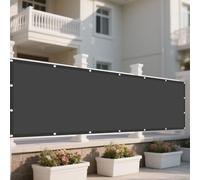 Tenda a Vela Ombreggiante Rettangolare 170 x 330 cm Antivento/Protezione UV Impermeabile Rettangolo Impermeabile/Antivento/Protezione UV per Giardino e Terrazza, Piscina, Grigio Scuro