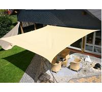 Vela Ombreggiante Quadrata Ecrù 5x5 mt Ombra Tenda Parasole Giardino Esterno