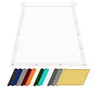 Tenda a Vela Parasole 1.2 x 10 m Protezione UV Impermeabile e Antivento Telo Ombreggiante Inclusa Corda Fissa per Giardino Balcone Piscina, Bianco