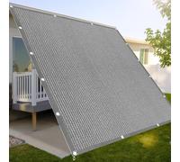 Tenda a Vela Parasole 110 x 350 cm 98% Protection Contre Les Rayons UV Rettangolare Telo Ombra con Occhielli Fascette Installazione Facile per Pergolato, Giardino, Balcone, Grigio Chiaro