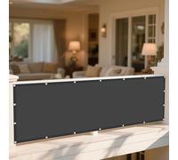 Tenda a Vela Parasole 120 x 480 cm Anti UV 98% Parasole Tenda Ombreggiante Impermeabile con Corde e Occhiello Terraza, Jardín, Balcón, Camping, Grigio Scuro