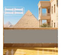 Tenda a Vela Parasole 125 x 295 cm Anti UV 98% Parasole Tenda Esterno Telo Ombra Lavabile con Occhielli, 185Ggsm Oxford per Giardino, Terrazza, Piscina e Esterni, Tortora