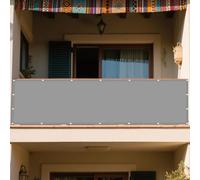 Tenda a Vela Parasole 130 x 270 cm Anti UV 98% Parasole Tenda Rettangolare Antipioggia, Antivento e Resistente Al Sole Perfette per Giardino Terrazza e Balcone, Grigio Chiaro