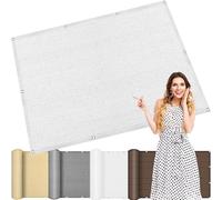 Tenda a Vela Parasole 145 x 165 cm Permeabile All'Aria e All'Acqua Rettangolare, Tenda Vela Parasole Ombreggiante con Funi di Tensione per Esterno, Terrazza, Piscina, Bianco