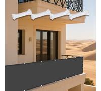 Tenda a Vela Parasole 175 x 240 cm Pes Poliestere Impermeabile Impermeabile Rete Termica Protezione Solare Antivento con Corda Libera Terraza, Jardín, Balcón, Camping, Grigio Scuro