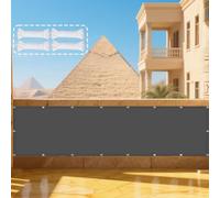 Tenda a Vela Parasole 175 x 275 cm Anti UV 98% Parasole Tenda Esterno Telo Ombra Lavabile con Occhielli, 185Ggsm Oxford per Giardino, Terrazza, Piscina e Esterni, Grigio Scuro