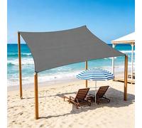 Tenda a Vela Parasole 2.05 x 3.1 m Anti-Uv, Traspirante, Resistente Telo Parasole Robusto e Stabile per Ombreggiare Il Balcone O Il Terrazzo, Grigio