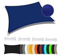 Tenda a Vela Parasole 2.5 x 4 m Rettangolare Balcone Protezione della Privacy Protezione Raggi UV 98% per Giardino Terrazzo e Campeggio, Blu Scuro