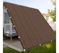 Tenda a Vela Parasole 210 x 490 cm 98% Protection Contre Les Rayons UV Rettangolare Telo Ombra con Occhielli Fascette Installazione Facile per Pergolato, Giardino, Balcone, marrone