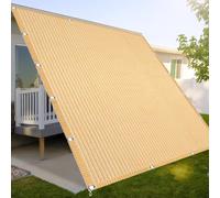Tenda a Vela Parasole 240 x 370 cm 98% Protection Contre Les Rayons UV Rettangolare Telo Ombra con Occhielli Fascette Installazione Facile per Pergolato, Giardino, Balcone, Color Crema