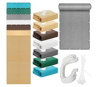 Tenda a Vela Parasole 260 x 290 cm Protezione Raggi UV 98% Rettangolare Traspirante Protezione Rettangolare Parasole Anti UV Terraza, Jardín, Balcón, Camping, Grigio Chiaro