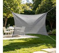 Tenda a Vela Parasole 270 x 310 cm Protezione Raggi UV Antivento Telo Parasole Robusto e Stabile per Ombreggiare Il Balcone O Il Terrazzo, Grigio