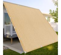 Tenda a Vela Parasole 280 x 390 cm 98% Protection Contre Les Rayons UV Rettangolare Telo Ombra con Occhielli Fascette Installazione Facile per Pergolato, Giardino, Balcone, Giallo sabbia