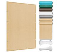 Tenda a Vela Parasole 295 x 820 cm Antivento/Protezione UV Copertura Antipolvere con Occhielli Fascette Installazione Facile per Esterni per Giardino, Balcone, Giallo sabbia