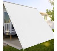 Tenda a Vela Parasole 320 x 330 cm 98% Protection Contre Les Rayons UV Rettangolare Telo Ombra con Occhielli Fascette Installazione Facile per Pergolato, Giardino, Balcone, Bianco