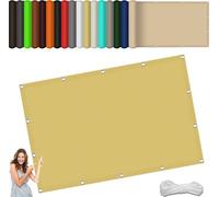 Tenda a Vela Parasole 80 x 220 cm Protezione Dal Calore Protezione Solare Impermeabile Tenda a Vela Tenda da Sole per Giardino Terrazza, Color Crema