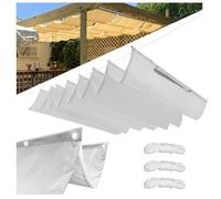 Tenda a Vela Parasole a Onda Retrattile 1x4m Vela Ombreggiante Impermeabile Tenda a Vela Giardino Protezione UV Tende da Sole per terrazze, cortili, veranda, gazebo (Blanc,1.5x3m)