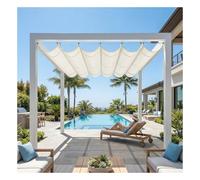 Tenda a vela parasole a onda retrattile,Pergola Copertura Ombreggiante Forma A U, tenda da sole ad onda regolabile,Per La Stanza Del Sole Terrazza Giardino Terrazzato(W2.2*L14m/W7.22*L45.93ft)