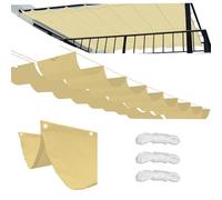 Tenda a Vela Parasole a Onda Retrattile,Protezione Raggi UV 95% Tenda,tessuto IMPERMEABILE,Giardino Patio, Portico Tenda Da Sole A Onda (Giallo A,2.5x3.5M/AxB)
