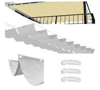 Tenda a Vela Parasole a Onda Retrattile,Protezione Raggi UV 95% Tenda,tessuto IMPERMEABILE,Giardino Patio, Portico Tenda Da Sole A Onda (Grigio B,1.2x3.5M/AxB)