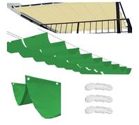 Tenda a Vela Parasole a Onda Retrattile,Protezione Raggi UV 95% Tenda,tessuto IMPERMEABILE,Giardino Patio, Portico Tenda Da Sole A Onda (Verde B,2x2.5M/AxB)