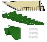Tenda a Vela Parasole a Onda Retrattile,Protezione Raggi UV 95% Tenda,tessuto IMPERMEABILE,Giardino Patio, Portico Tenda Da Sole A Onda (Verde A,2.5x3M/AxB)