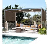 Tenda a vela parasole in tessuto per piante, 3 x 4 m, multifunzionale, rettangolare, ombreggiante, in rete traspirante, per ombreggiatura, pergola, rete per la privacy, marrone, 3 x 7 m