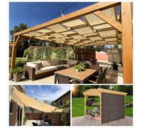 Tenda a Vela, Parasole, Paravento | Tessuto HDPE | Idrorepellente e Antivento, Robusto e Stabile per Ombreggiare il Giardino, Balcone o il Terrazzo 0.9 x 3 m, Sabbia