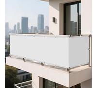 Tenda a Vela Parasole Rettangolare 102 x 260 cm Pes Poliestere Impermeabile Rete Ombreggiante Idrorepellente, con Corde di Supporto per Giardino, Terrazzo e Piscina, Bianco