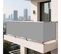 Tenda a Vela Parasole Rettangolare 110 x 120 cm Pes Poliestere Impermeabile Rete Ombreggiante Idrorepellente, con Corde di Supporto per Giardino, Terrazzo e Piscina, Grigio Chiaro