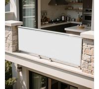 Tenda a Vela Parasole Rettangolare 180 x 420 cm Protezione Raggi UV Vela Tela Ombreggiante Antivento con Fune e Occhiellato Adatte per Piscina Feste e Spazi Esterni, Bianco