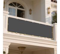 Tenda a Vela Parasole Rettangolare 190 x 335 cm Protezione Solare Raggi UV Rete Ombreggiante Protezione Solare Respirante Anti UV per Terrazzo Balconi Giardino e Outdoor, Grigio Scuro