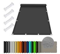 Tenda a Vela Parasole Rettangolare 2.5 x 3.5 m Impermeabile, Rettangolare Balcone Protezione della Privacy con Occhielli PES Protezione UV 98% per Esterno, Giardino e Terrazza, Grigio Scuro