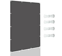 Tenda a Vela per Esterno 1.6 x 3 m Rettangolare Impermeabile Tenda da Esterno, Protezione dai Raggi UV Vela Parasole con Corda di Nylon, per Esterno Giardino, Antracite