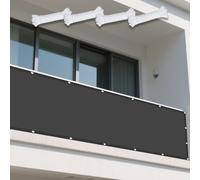 Tenda a Vela per Esterno 260 x 300 cm Anti UV 98% Parasole Rettangolare Impermeabile Protezione Raggi UV Poliestere Antistrappo Terraza, Jardín, Balcón, Camping, Grigio Scuro